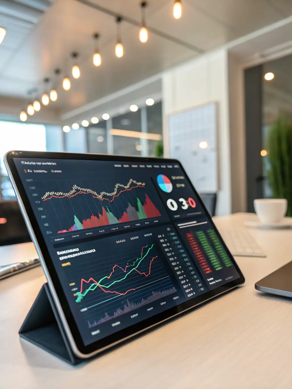 A diverse investment portfolio displayed on a tablet, representing the strategic asset allocation provided by Summit Bridge Advisory's investment advisory services.